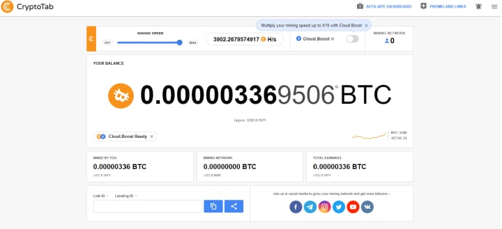 are there any withdrawal limits on cryptotab
