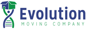 evolution moving company fort worth logo