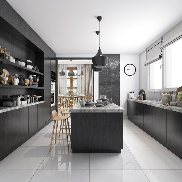 matte black kitchen