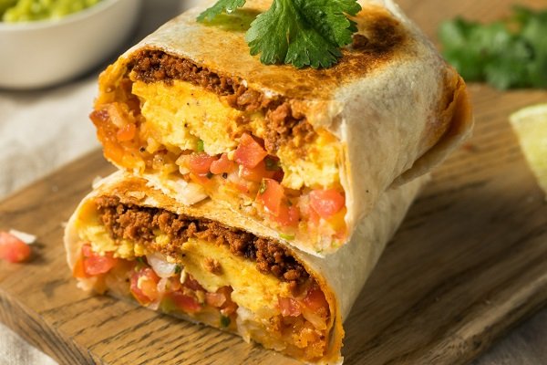 chorizo breakfast burritos