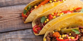 mexican tacos with minced beef vegetables and sal 2022 08 23 09 19 02 utc