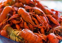 tasty red boiled crayfish close up background 2021 08 26 19 57 16 utc